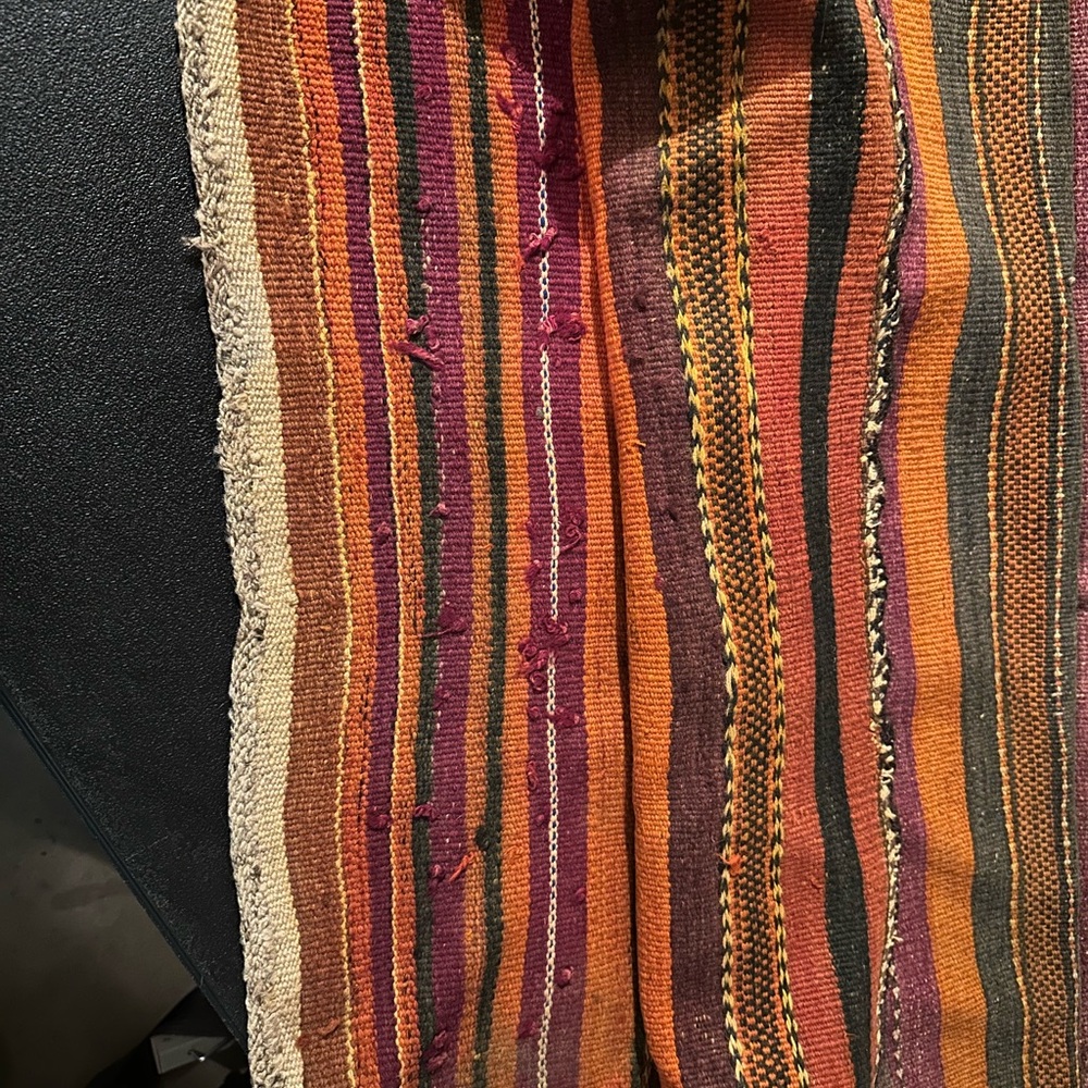 Afghanistan rug Striped Textile with Rich Tones